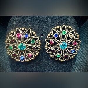 Vintage Style Multicolor Stud Earrings